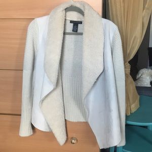 Shearling Shawl Sweater